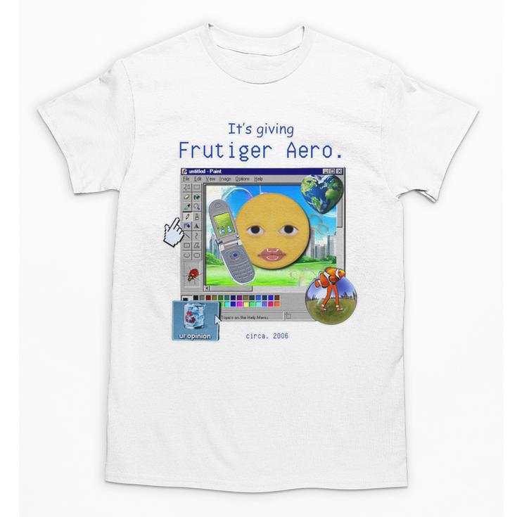 Frutiger Aero Y2K Meme Graphic 2000s Nostalgia Premium Unisex T-Shirt
