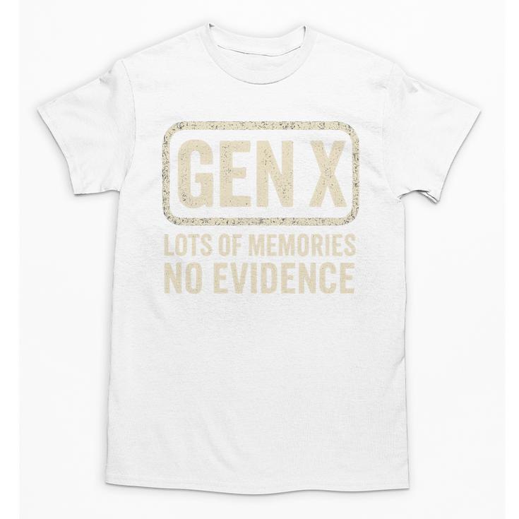 Gen X Lots Of Memories No Evidence Retro Nostalgia Premium Tri-Blend Unisex T-Shirt