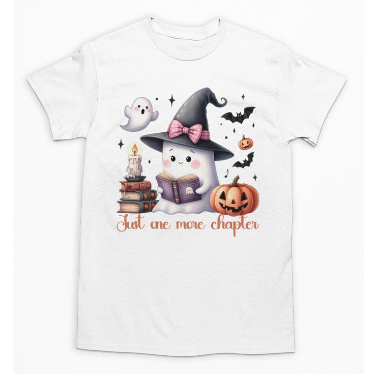 Ghost Reading Book Coquette Bow Halloween Girl Toddler Kid Premium Unisex T-Shirt