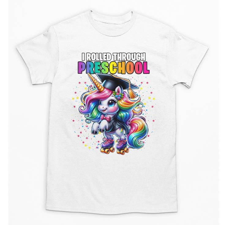 Graduation Preschool Unicorn Roller Skate Girls Pre-K Grad Unisex T-Shirt