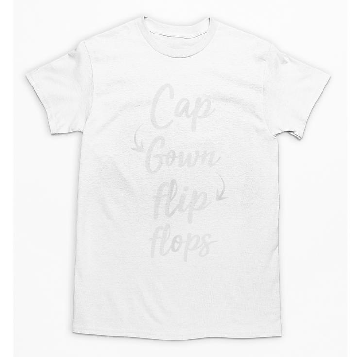 Graduation Shirt Cap Gown Flip Flops T-Shirt Unisex T-Shirt