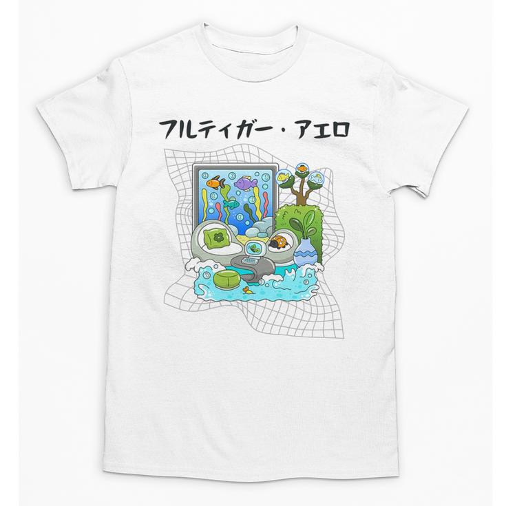 Grass Fun UI UX Er Computer Retro Fish Frutiger Aero Premium Tri-Blend Unisex T-Shirt