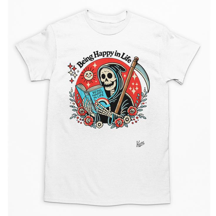 Grim Reaper Reads a Book Unisex T-Shirt