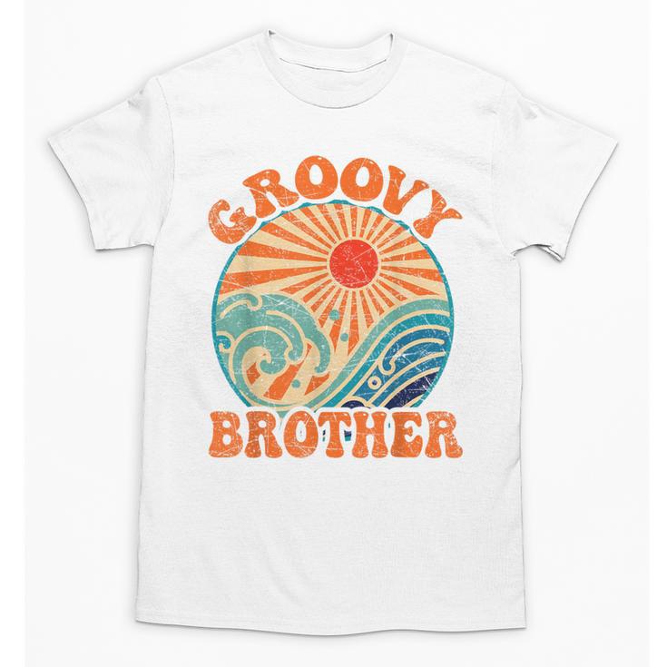Groovy Brother 70s Aesthetic Nostalgia 1970's Retro Brother Unisex T-Shirt