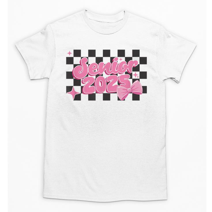 Groovy Senior Class Of 2026 Coquette Pink Bow Graduation Unisex T-Shirt