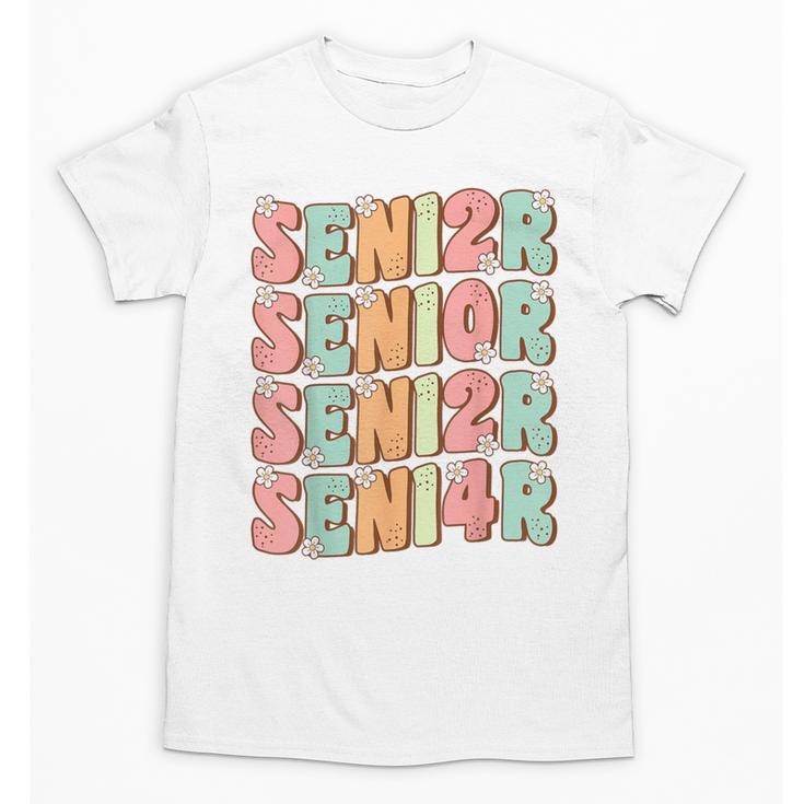 Groovy Senior Graduation Cute Groovy Senior Class Of 2024 Unisex T-Shirt