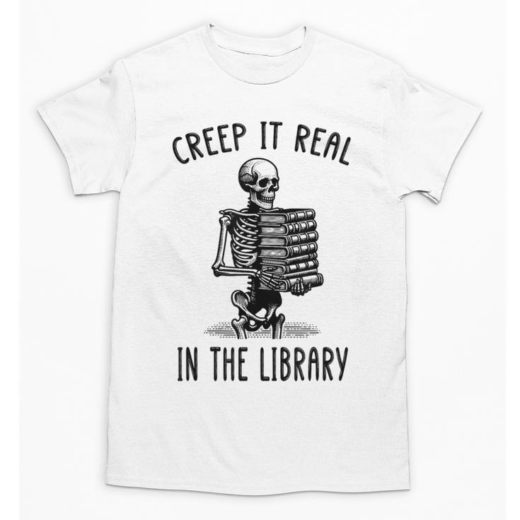Halloween Skeleton Pun Book Lover Library Joke Unisex T-Shirt