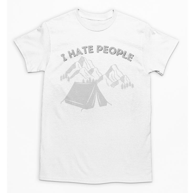 I Hate People Introvert Sarcastic I Love Camping Unisex T-Shirt