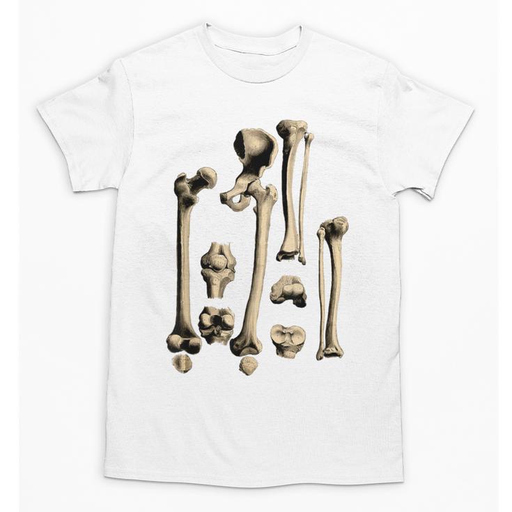 Hip And Leg Bones Book Print Vintage Human Bones Unisex T-Shirt