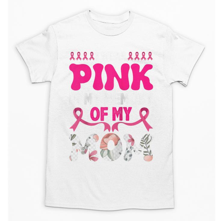 Honoring Mom I Wear Pink In My Memory Of My Mom Raglan Baseball Tee Unisex T-Shirt
