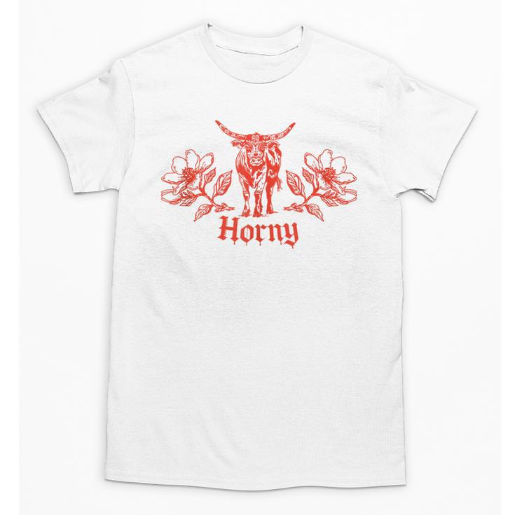 Horny Bull Romance Reader Shirt Spicy Books Bull Pun Unisex T-Shirt