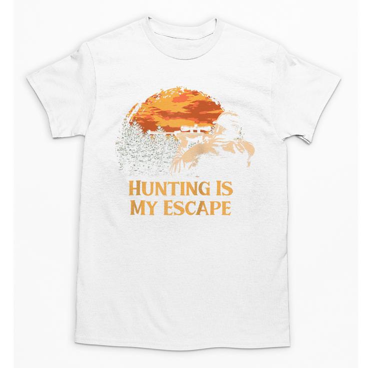 Hunting Is My Escape Introvert Hunter Antisocial Raglan Baseball Tee Unisex T-Shirt