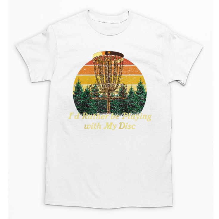 Id Rather Be Playing With My Disc Introvert Disc Golf Raglan Baseball Tee Unisex T-Shirt