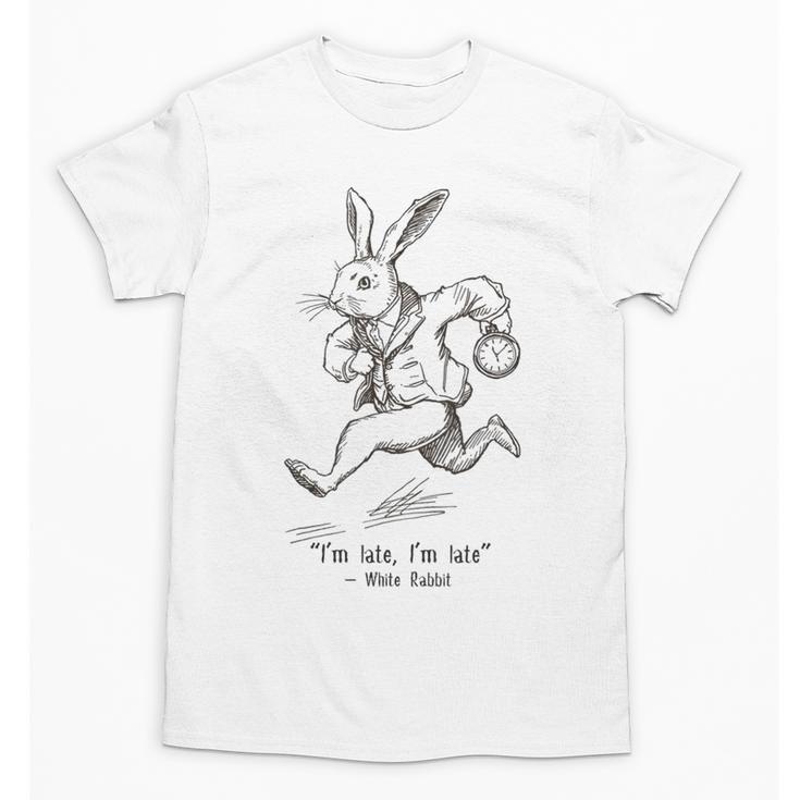 I'm Late I'm Late Rabbit From Alice Wonderland Book Unisex T-Shirt