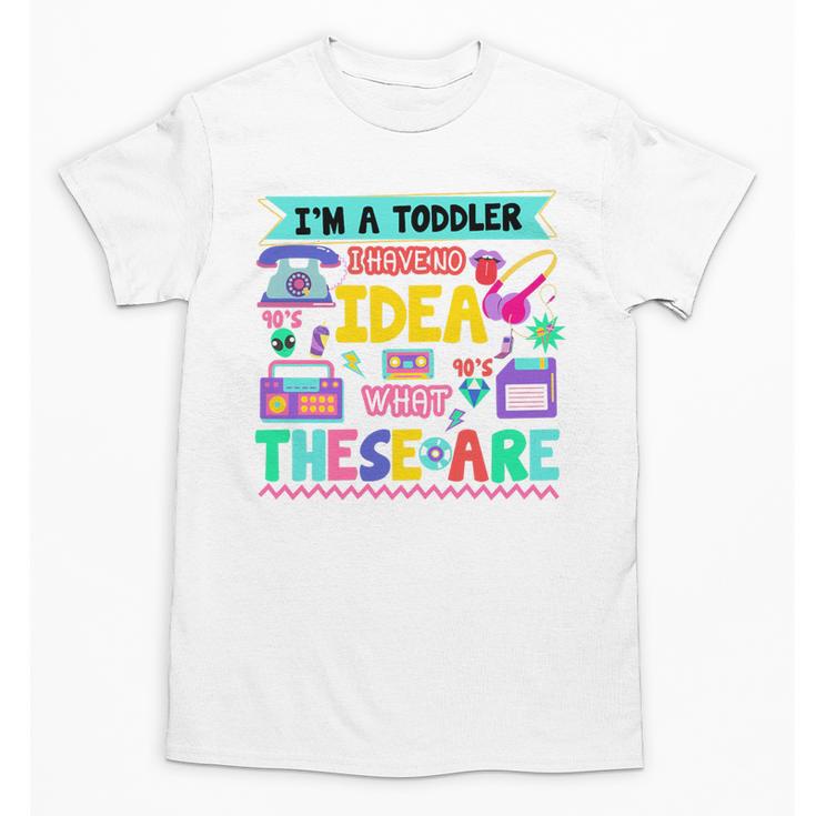 I'm A Toddler I Have No Ideas Retro Vintage 90s Nostalgia Premium Tri-Blend Unisex T-Shirt