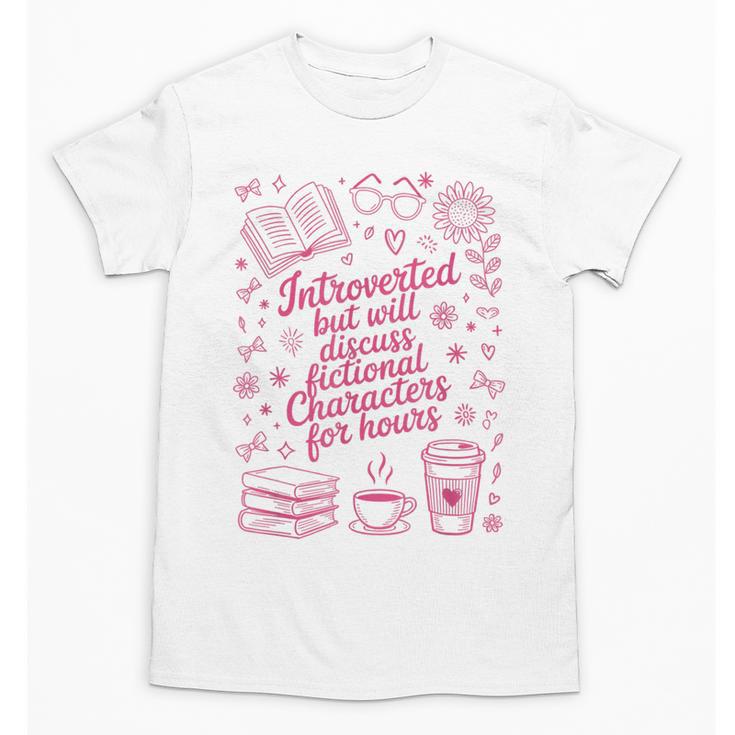 Introvert Fictional Character Read Books Lover Reading Unisex T-Shirt