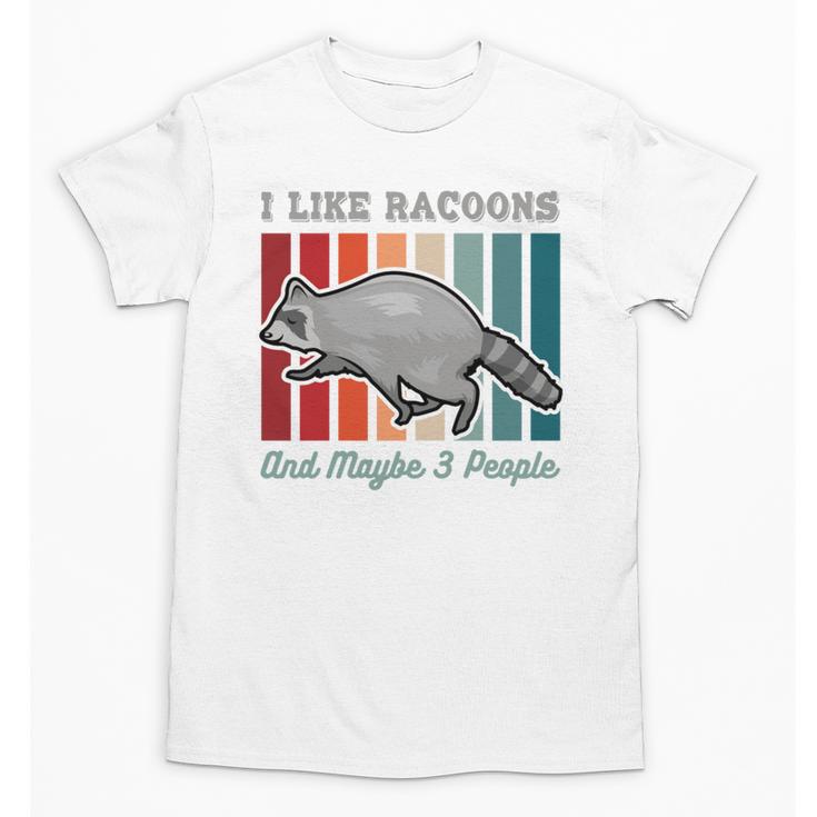 Introvert Raccoon Animal Lover Trash Panda Antisocial Retro Unisex T-Shirt