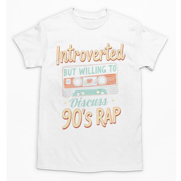 Introverted But Willing To Discuss 90s Rap Premium Tri-Blend Unisex T-Shirt