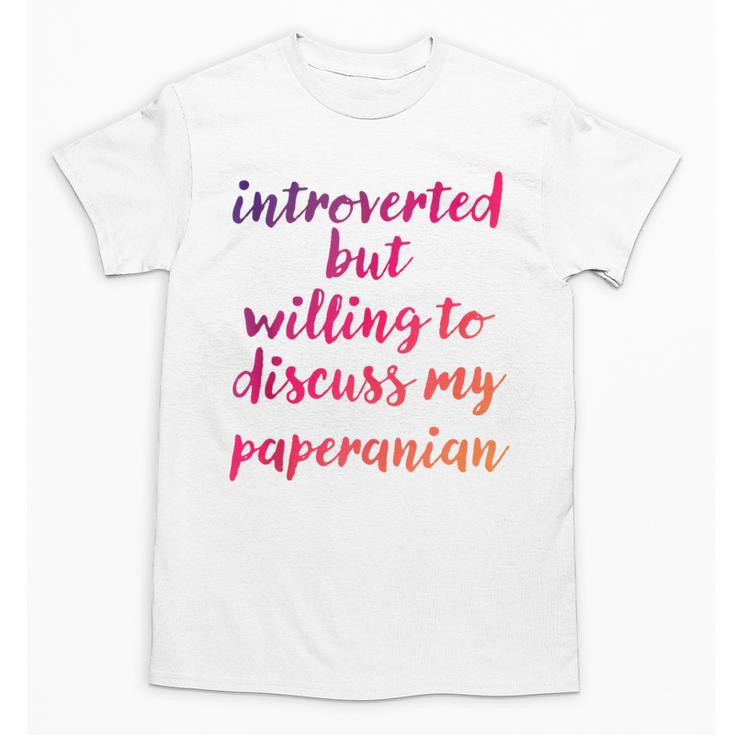 Introverted Willing To Discuss Paperanian Introvert Unisex T-Shirt