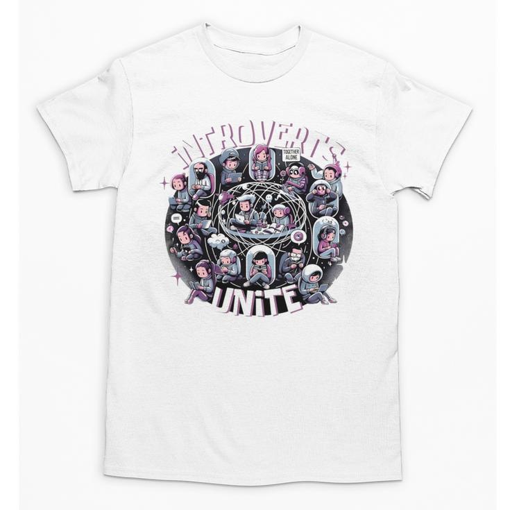 Introverts Unite Quirky Solitude Unisex T-Shirt