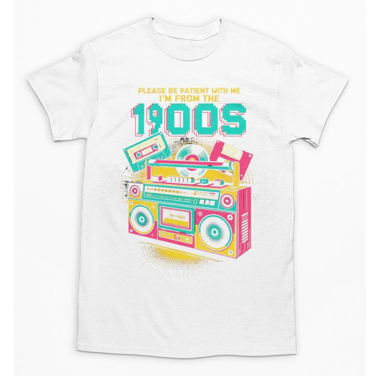 Joke 90s Please Be Patient With Me I'm From The 1900s Premium Tri-Blend Unisex T-Shirt