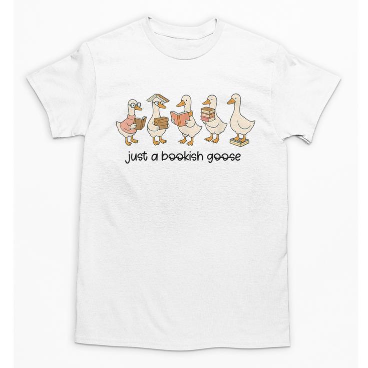 Just a Bookish Goose Cute Reading Geese For Book Fanatics Unisex T-Shirt