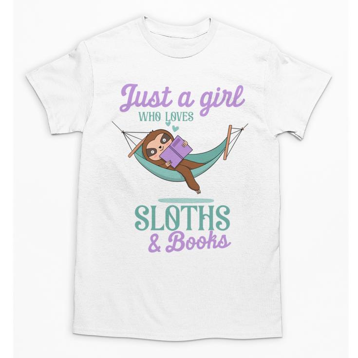 Just a Girl Who Loves Sloths And Books Unisex T-Shirt