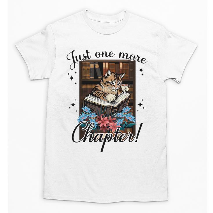 Just One More Chapter Cat Reading Books Coffee Lovers Premium Tri-Blend Unisex T-Shirt