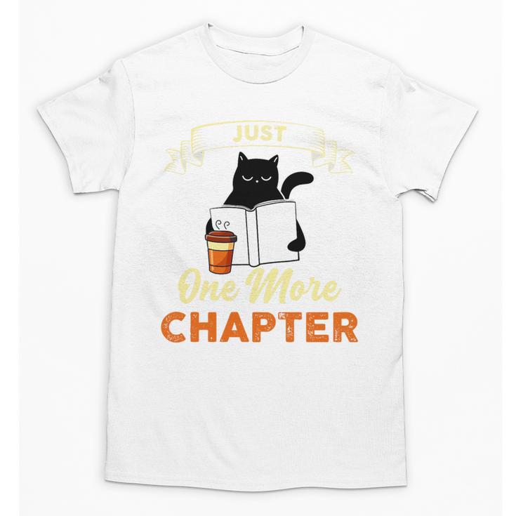 Just One More Chapter Fun Cat Coffee Reading Book Premium Tri-Blend Unisex T-Shirt