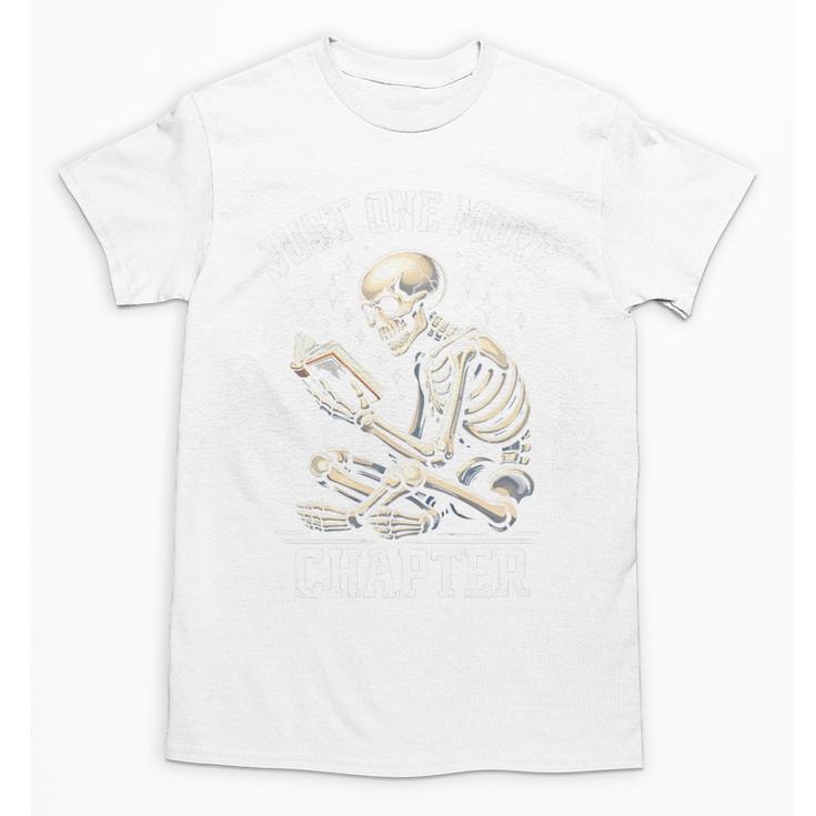 Just One More Chapter Reading Skeleton Book Lover Premium Tri-Blend Unisex T-Shirt
