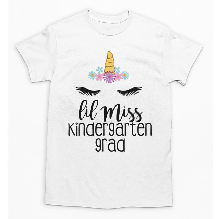 Kids Lil Miss Kindergarten Grad Shirt Graduation Shirts 2018 Unisex T-Shirt