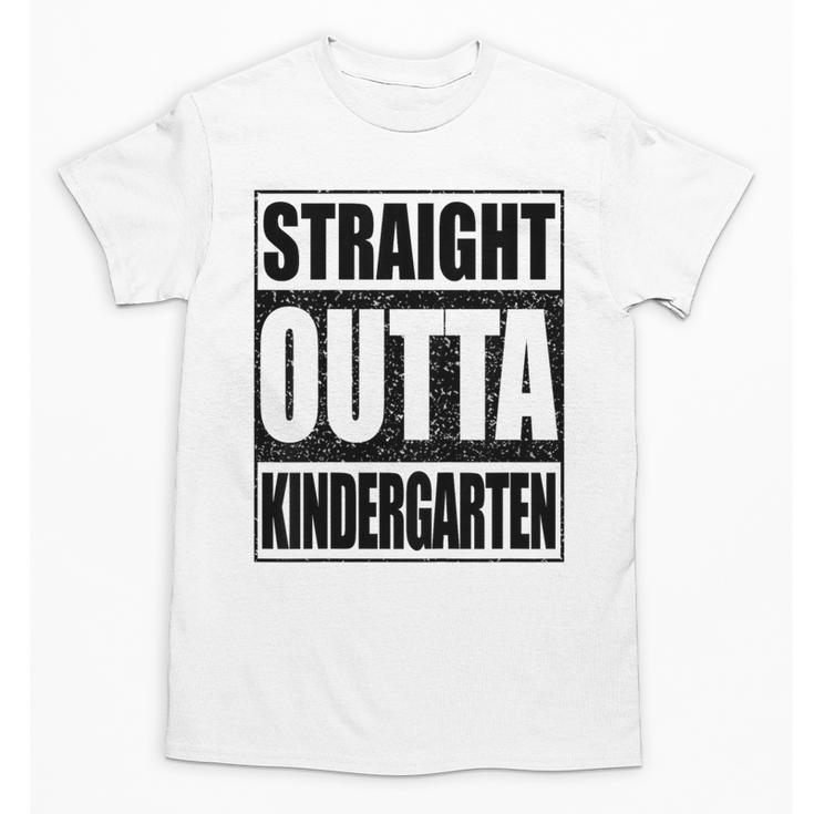 Kids Straight Outta Kindergarten Shirt Boy Girl Graduation Unisex T-Shirt