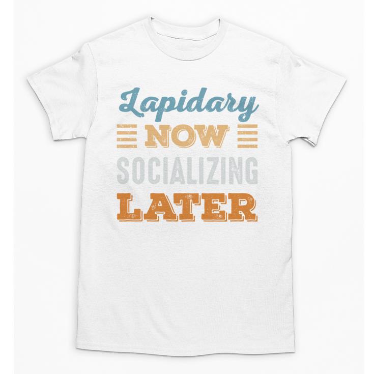 Lapidary Now Minimal Socializing Introvert Vintage Unisex T-Shirt
