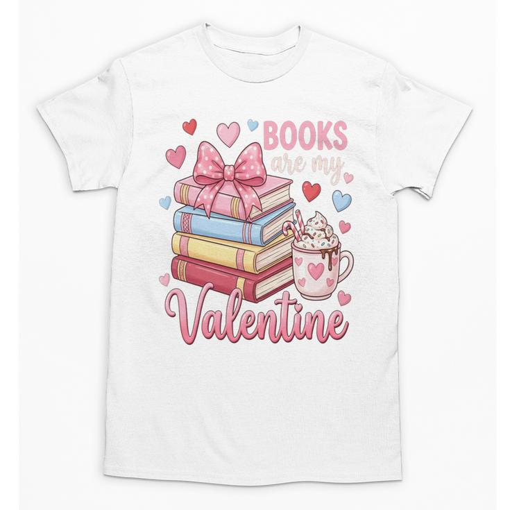 Librarian Books Are My Valentine Teacher Valentines Teach Unisex T-Shirt