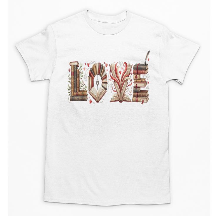 Librarian Reader Books Valentine Teacher Valentines Teach Unisex T-Shirt