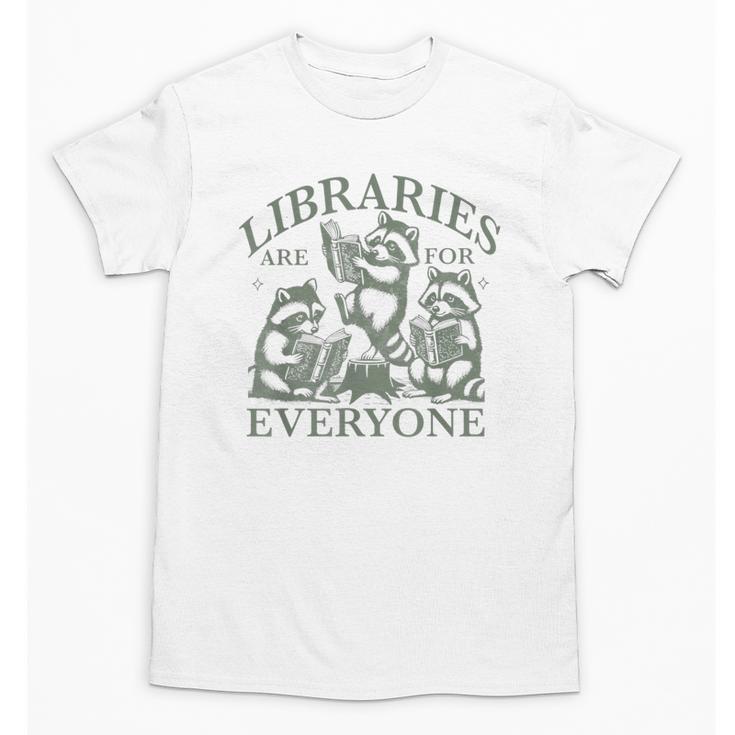 Libraries Are For Everyone Racoon Read Banned Book Librarian Unisex T-Shirt