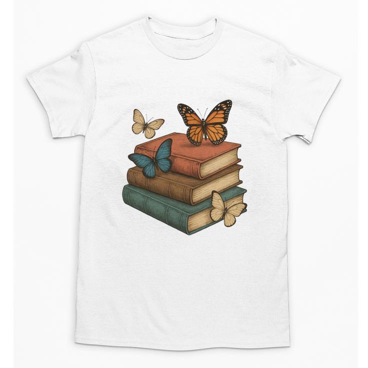 Life Is Better With Butterflies And Books Cute Butterfly Unisex T-Shirt