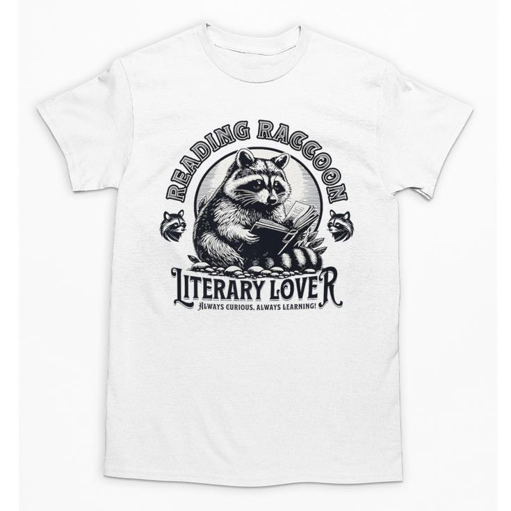 Literary Lover Reading Raccoon Books Premium Unisex T-Shirt