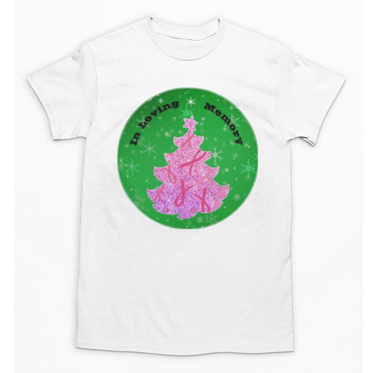 In Loving Memory Cancer Christmas Tree Memorial Unisex T-Shirt