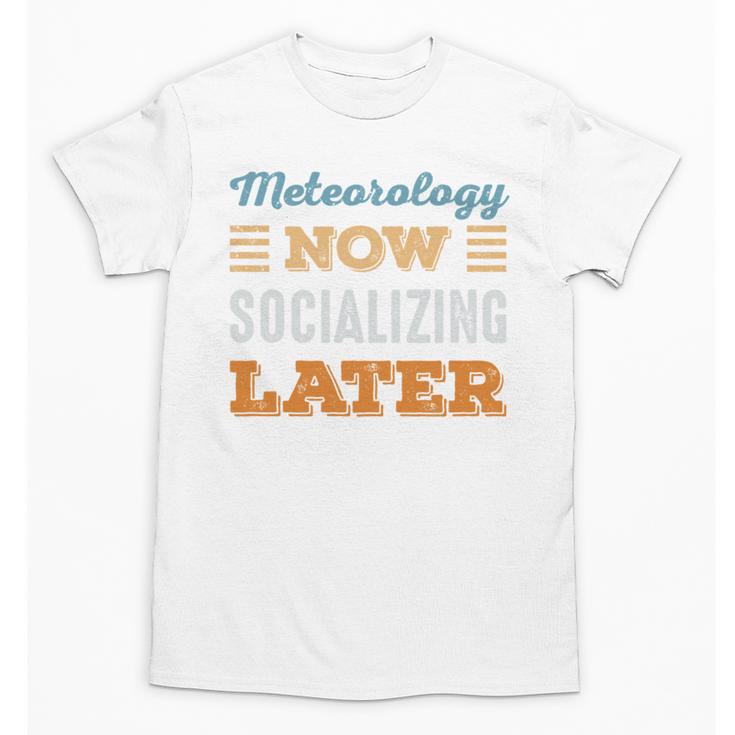 Meteorology Now Minimal Socializing Introvert Vintage Unisex T-Shirt