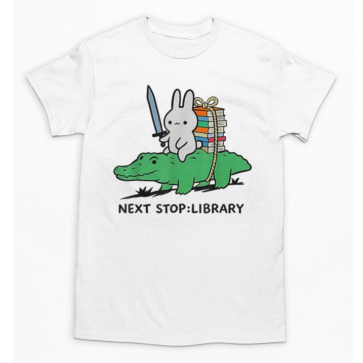 Next Stop Library Reading Book Unisex T-Shirt