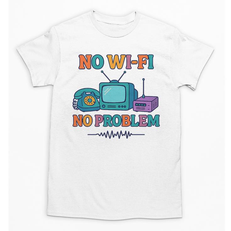 No Wi-Fi No Problem – Retro Dial Up Tech Nostalgia Premium Tri-Blend Unisex T-Shirt
