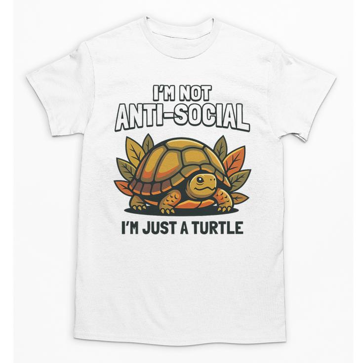 Not Anti Social Im Just A Turtle Sarcastic Introvert Humor Premium Tri-Blend Unisex T-Shirt