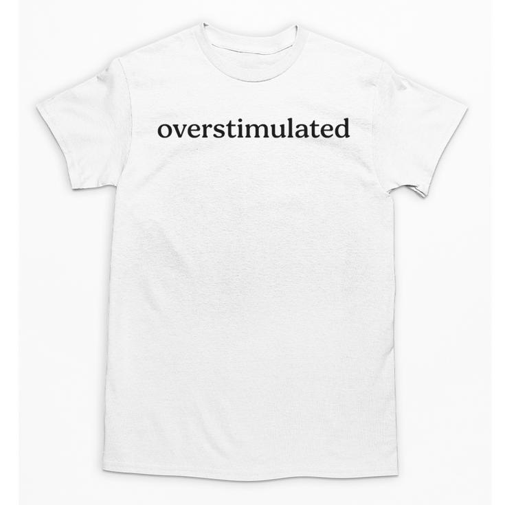 Overstimulated Introvert Social Anxiety Humor Slogan Premium Tri-Blend Unisex T-Shirt