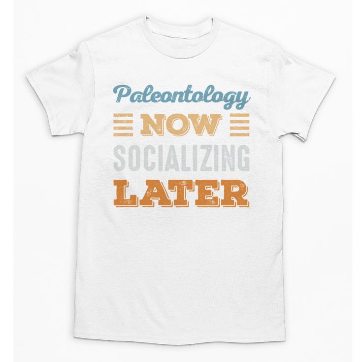 Paleontology Now Minimal Socializing Introvert Vintage Unisex T-Shirt