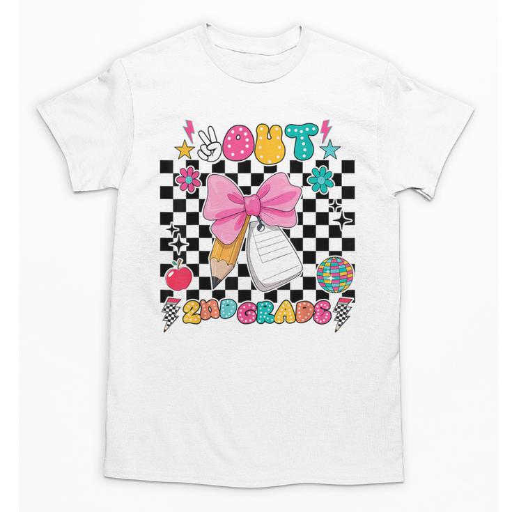 Peace Out 2nd Grade Graduation Last Day School Second Grade Unisex T-Shirt