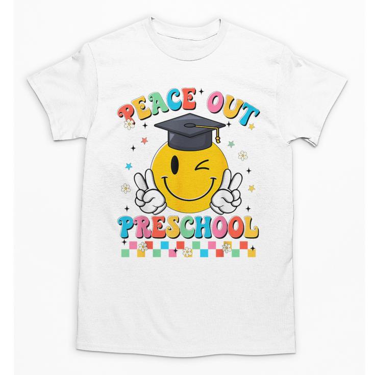 Peace Out Preschool Graduation Last Day Teachers Boys Girls Unisex T-Shirt