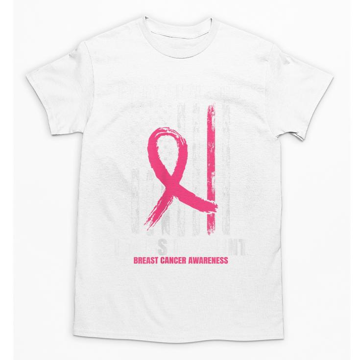 Pink In Memory Of Aunt Breast Cancer Awareness American Flag Unisex T-Shirt