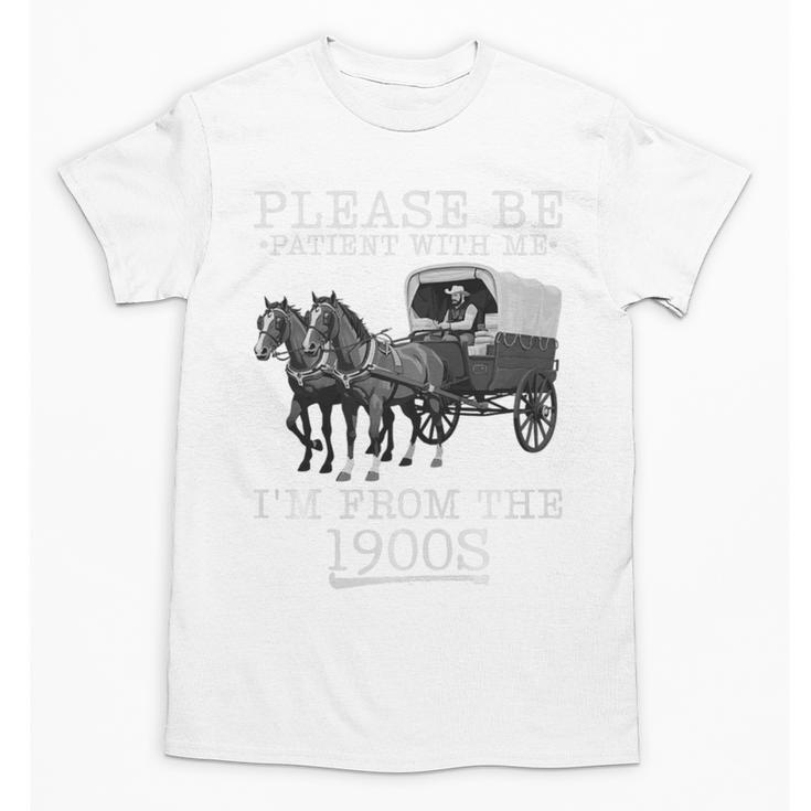 Please Be Patient With Me I'm From The 1900s Humorous Saying Premium Tri-Blend Unisex T-Shirt