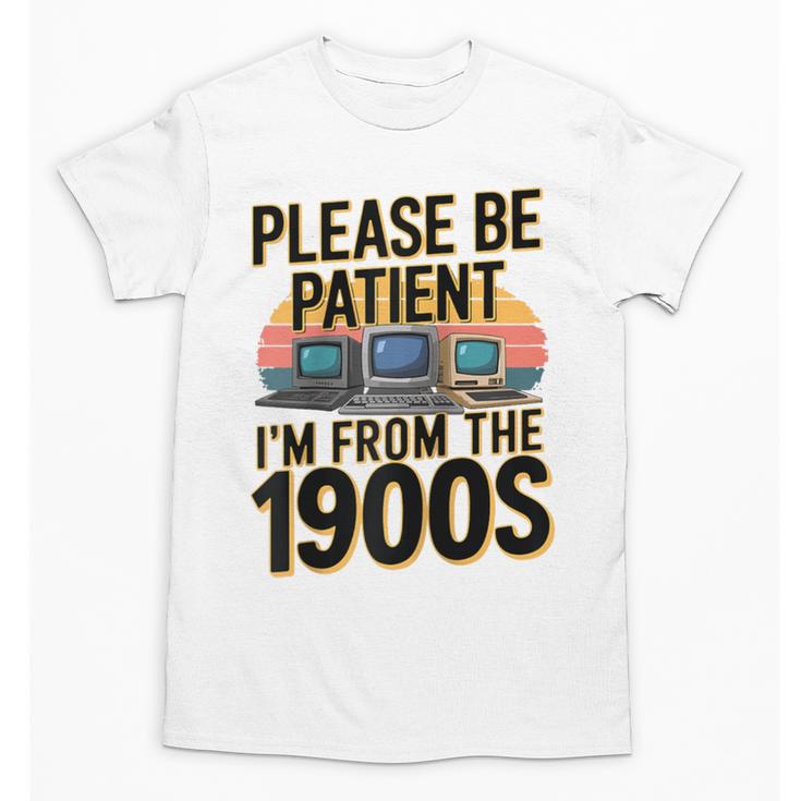 Please Be Patient I'm From The 1900s Retro Computer Raglan Baseball Tee Unisex T-Shirt